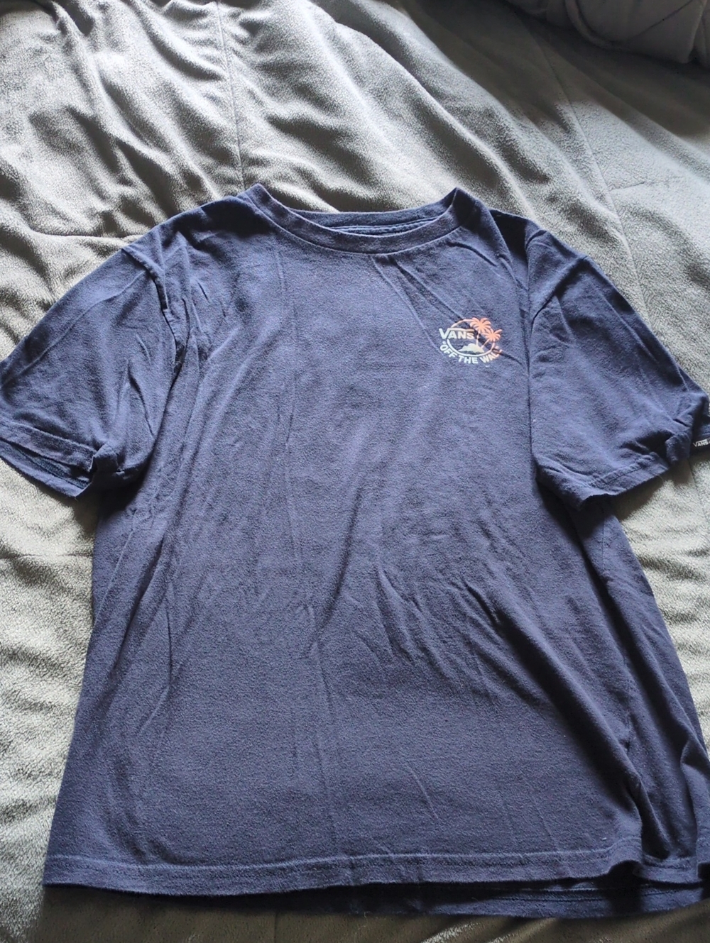 Vans Navy Short Sleeve Tee with Small Palm Logo